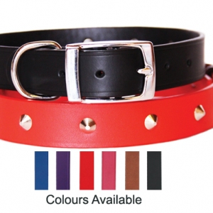 Beau Pets - Deluxe Studded Leather Collar - Purple