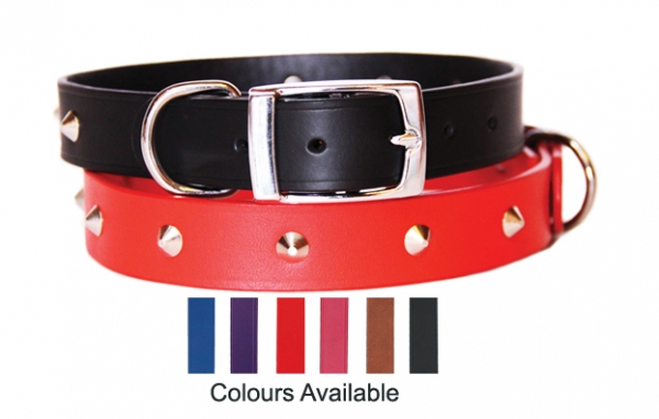 Beau Pets - Deluxe Studded Leather Collar - Purple