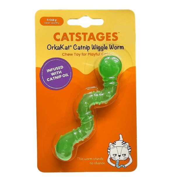 Catstages - OrkaKat Catnip Wiggle Worm