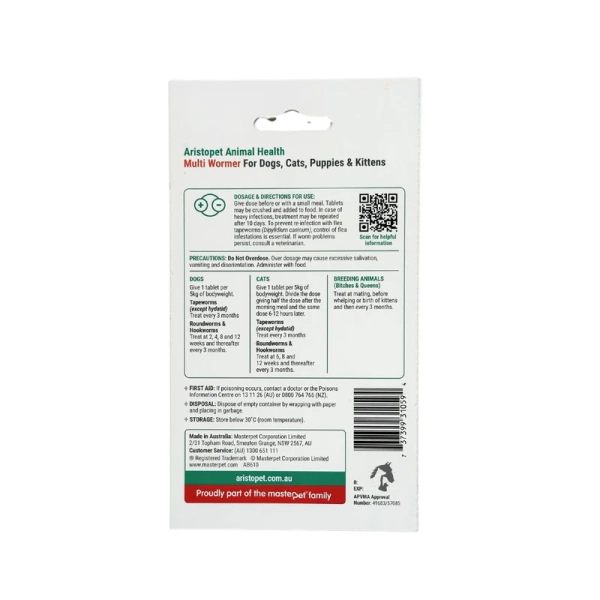 Aristopet - Multi Wormer for Dogs, Cats, Puppies & Kittens - Image 2