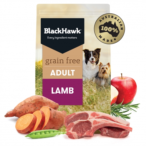 Black Hawk - Adult Dog - GRAIN FREE - Lamb