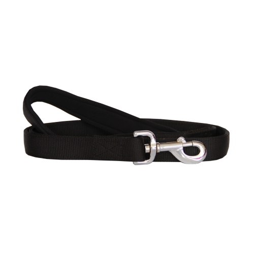 Beau Pets - Neoprene Handle - Nylon Lead - Black - Agline