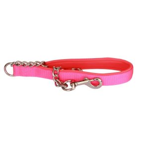 Beau Pets - Neoprene Handle - Chain Lead - Pink
