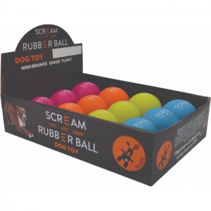 Scream - Rubber Ball - Medium - Counter Display Box of 12
