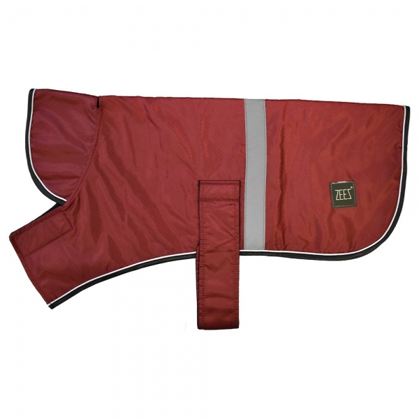 ZeeZ - Waterproof Dapper Dog Coat - Warm Maroon