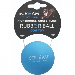 Scream - Rubber Ball - Loud Blue - Medium - 6cm