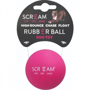 Scream - Rubber Ball - Loud Pink - Medium - 6cm