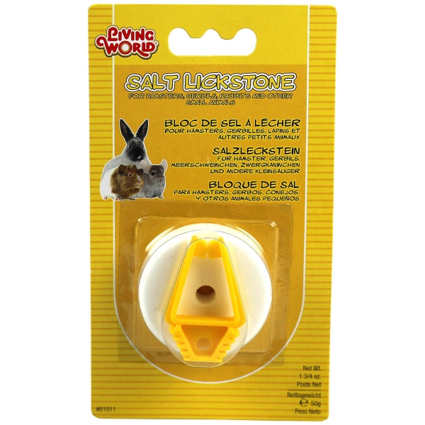 Living World - Small Animal - Salt Lick Stone - with Holder