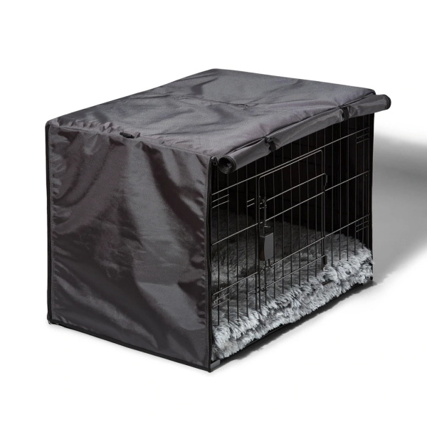 Snooza - Dog - 2 in 1 - Convertible Crate Cover - Grey - Image 6