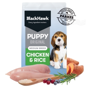 Black Hawk – Puppy - Medium Breed - Chicken & Rice