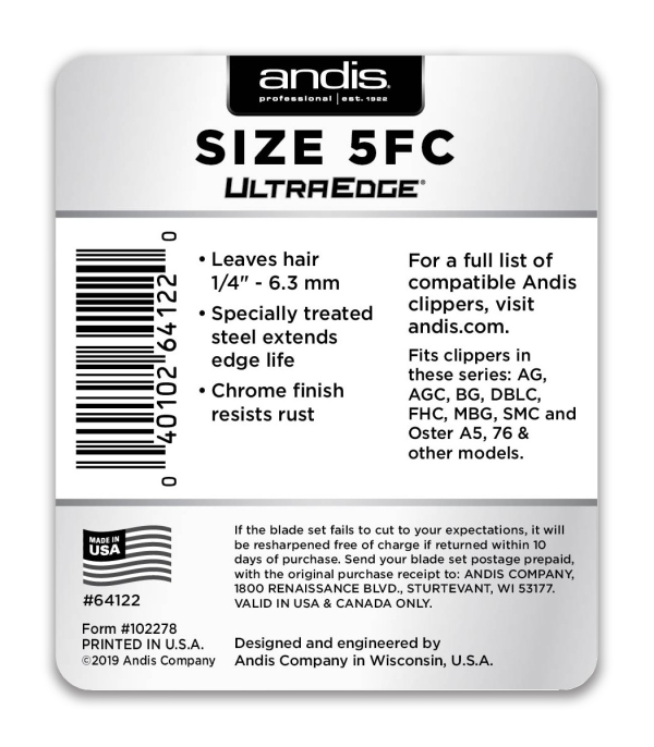 Andis - Blade UltraEdge - Size 5FC - Image 2