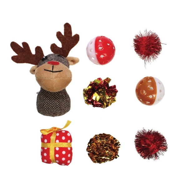 Kitty Play - Christmas Cat - Toy Cannister - Image 3