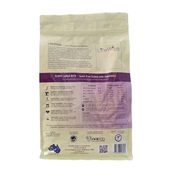 LifeWise - Puppy Stage 3 - GRAIN FREE - Turkey - Large Bites - Image 4
