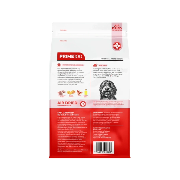 Prime100 - SPD Air Dried - Duck & Sweet Potato - Image 2