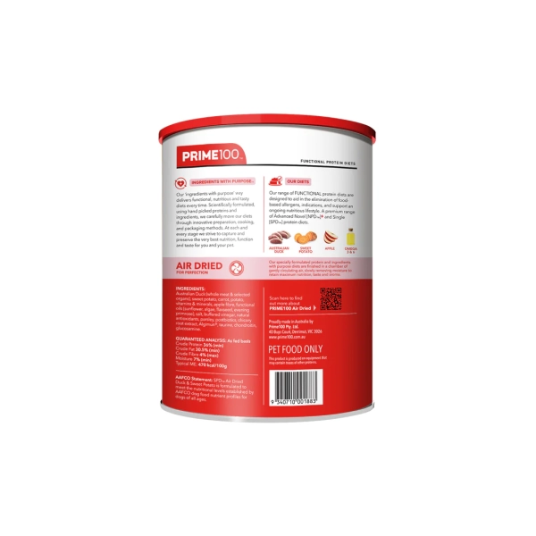 Prime100 - SPD Air Dried - Duck & Sweet Potato - Image 6