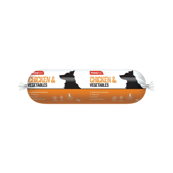 Prime100 - Chicken & Vegetables - Cooked Roll - Image 3
