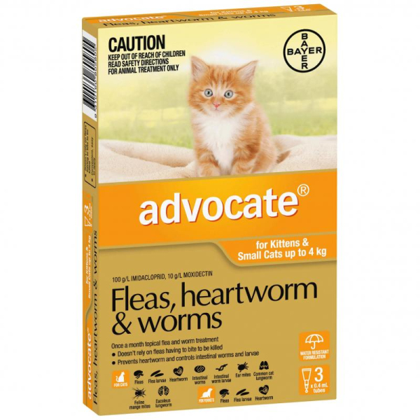Advocate - Kittens/Cats - Fleas, Heartworm & Worms - 6 Tubes - Image 2