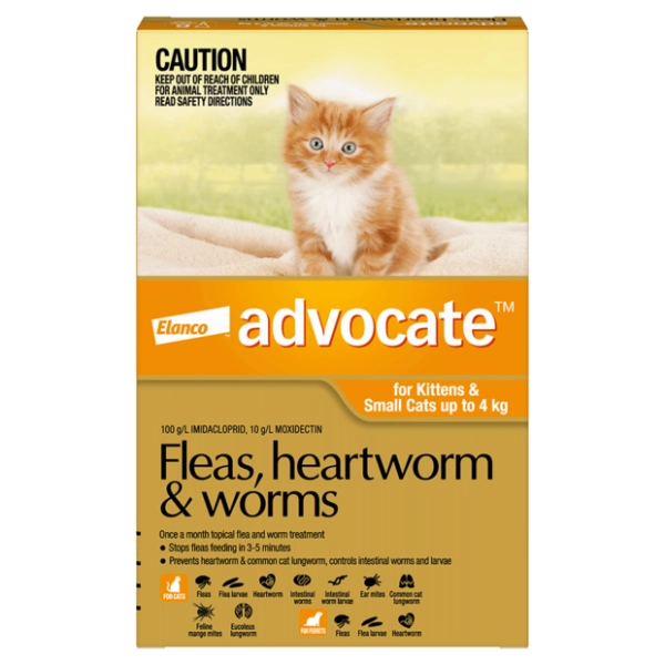Advocate - Kittens/Cats - Fleas, Heartworm & Worms - 3 Tubes - Image 2