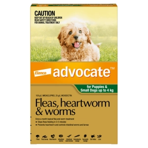 Advocate - For Dogs - Fleas, Heartworm & Worms - 1 Tube
