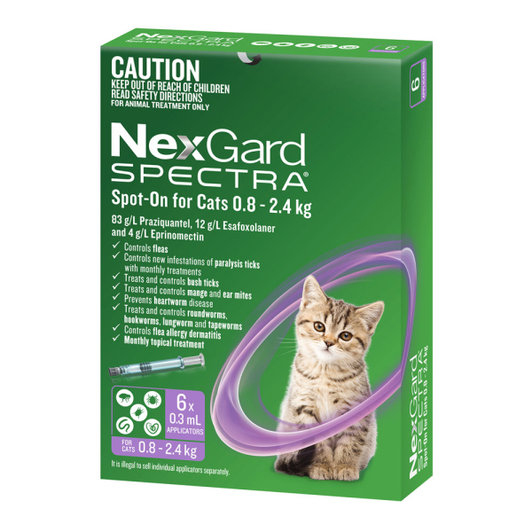 NexGard SPECTRA - Spot-On for Cats 0.8 - 2.4kg
