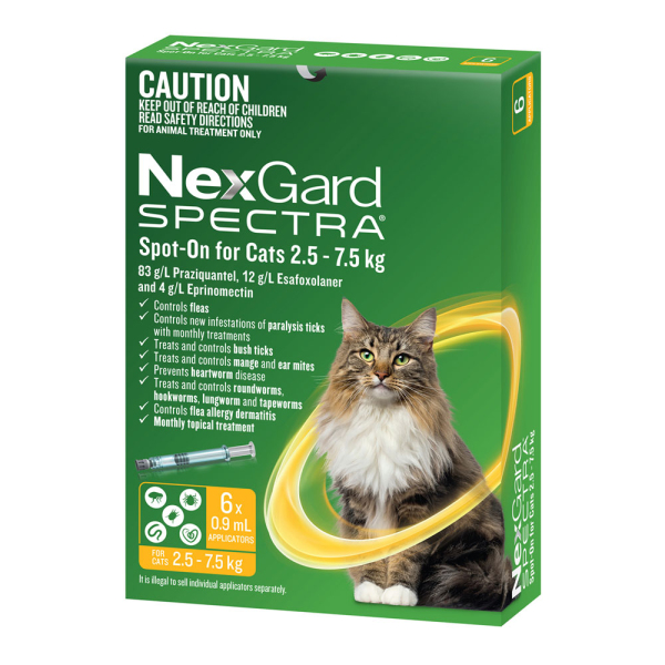 NexGard SPECTRA - Spot-On for Cats 2.5 - 7.5kg