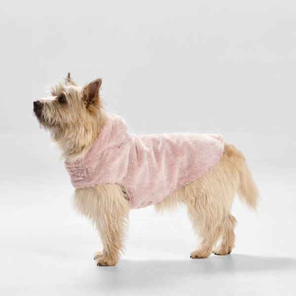 Snooza Wear - Faux Fur Hooded Coat - Pink - Image 2