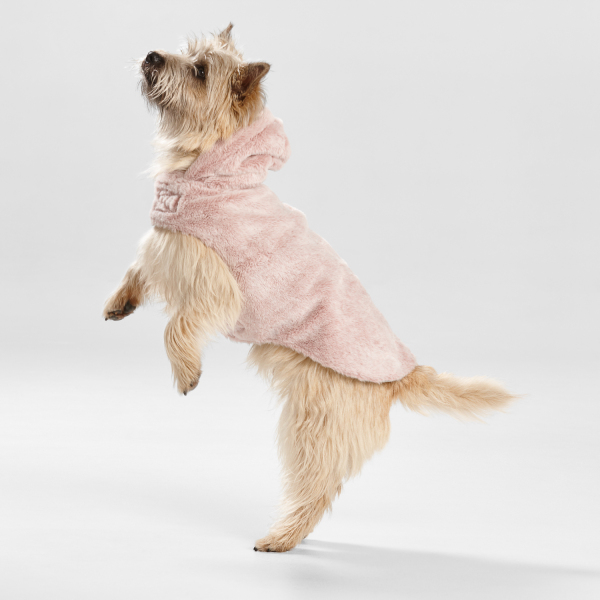 Snooza Wear - Faux Fur Hooded Coat - Pink - Image 4