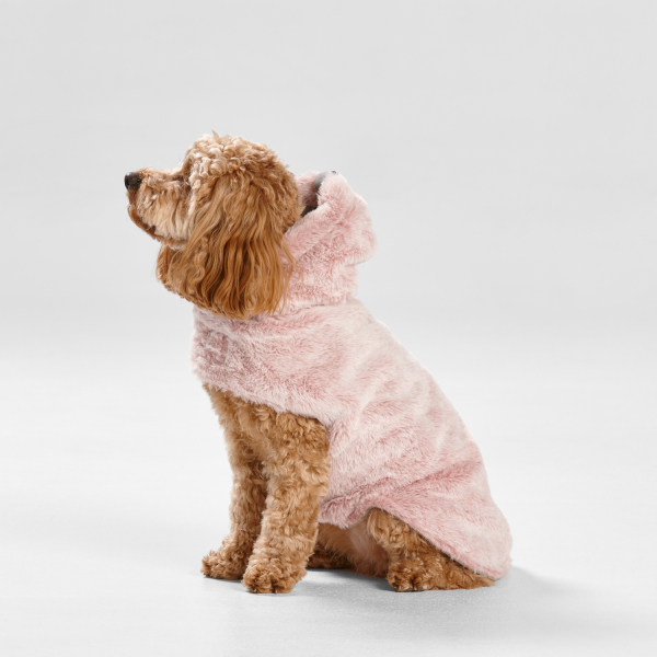 Snooza Wear - Faux Fur Hooded Coat - Pink - Image 6
