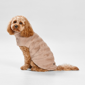 Snooza Wear - Cut Fur Fabric Coat - Taupe