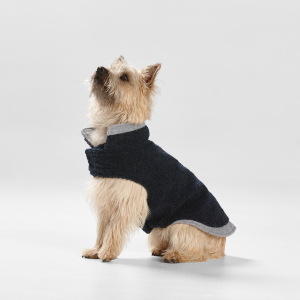 Snooza Wear - Teddy Double Detail Coat - Navy/Grey
