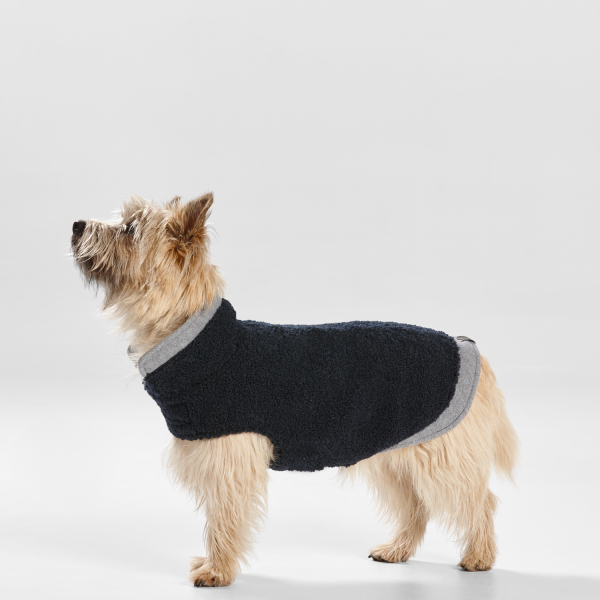 Snooza Wear - Teddy Double Detail Coat - Navy/Grey - Image 2