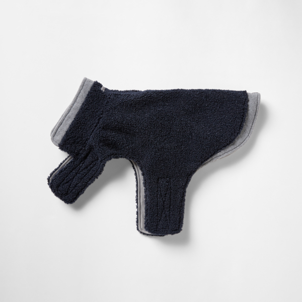 Snooza Wear - Teddy Double Detail Coat - Navy/Grey - Image 5