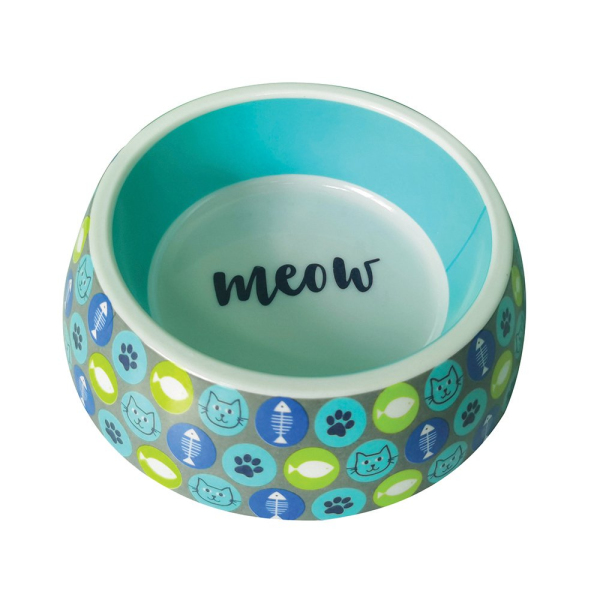 Simple Cat - Printed Melamine Double Wall - Assorted Cat Bowls - Image 4