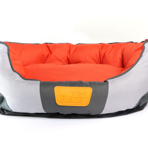 GiGwi - Canvas Round Bed - Red/Orange