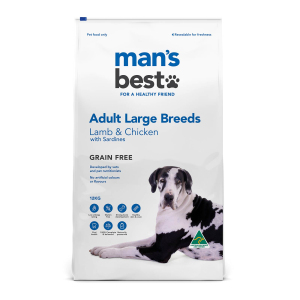 Man's Best - Adult Large Breeds - GRAIN FREE - Lamb & Chicken with Sardines