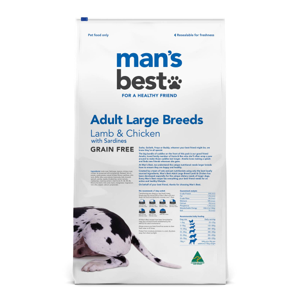 Man's Best - Adult Large Breeds - GRAIN FREE - Lamb & Chicken with Sardines - Image 2