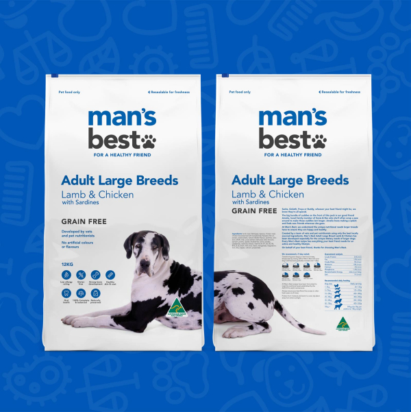 Man's Best - Adult Large Breeds - GRAIN FREE - Lamb & Chicken with Sardines - Image 3