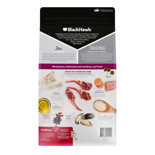 Black Hawk - Mature Dog 7+ - Lamb & Rice - Image 2