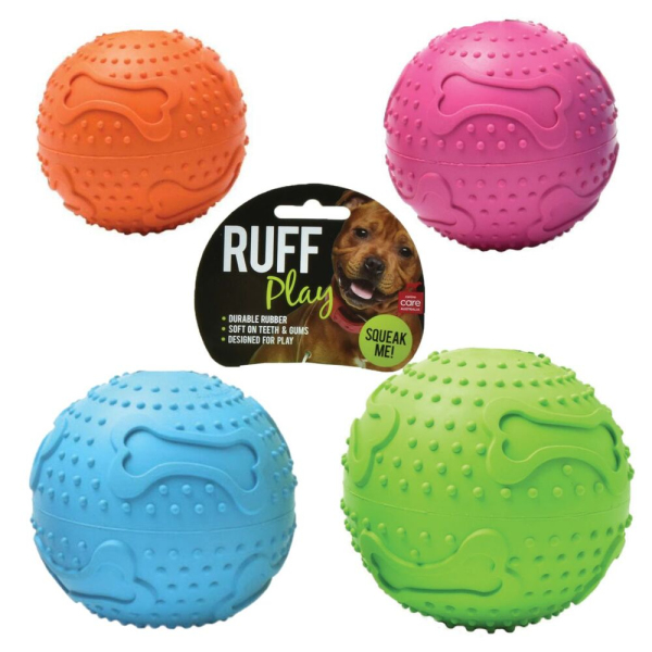 RUFF Play - Rubber Squeaker Ball