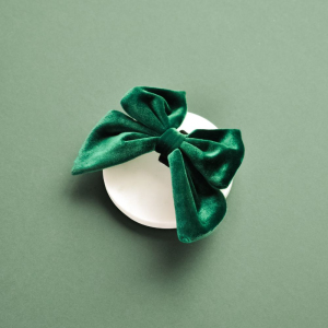 Cocopup London - LUXE Sailor Bow Tie - Forest Green Velvet