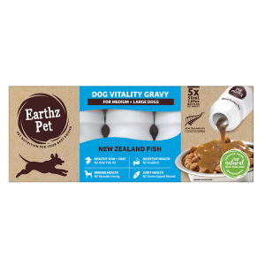 Earthz Pet - Dog Vitality Gravy - For Medium + Large Dogs - New Zealand Fish