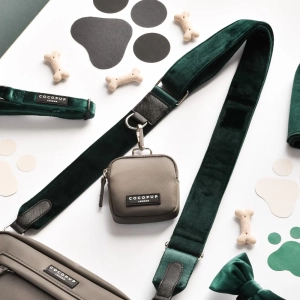 Cocopup London - Walking Bag Strap - Forest Green Velvet