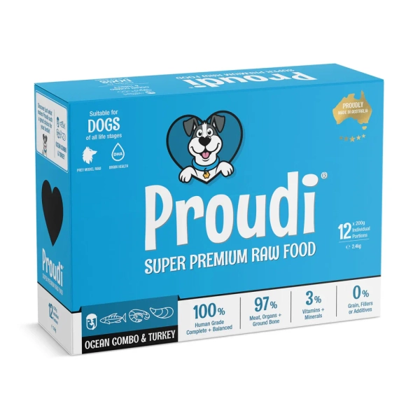 Proudi - Super Premium Raw Food for Dogs - Ocean Combo & Turkey - Image 2