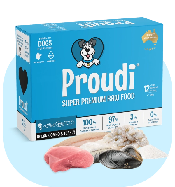 Proudi - Super Premium Raw Food for Dogs - Ocean Combo & Turkey