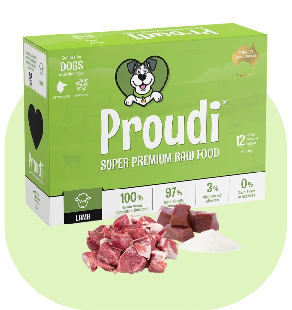 Proudi - Super Premium Raw Food for Dogs - Lamb