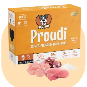 Proudi - Super Premium Raw Food for Dogs - Turkey & Chicken