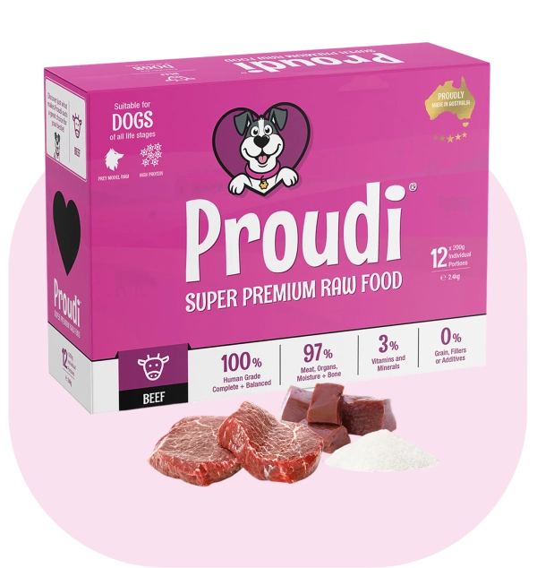 Proudi - Super Premium Raw Food for Dogs - Beef