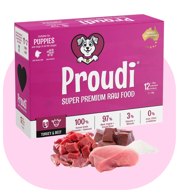 Proudi - Super Premium Raw Food for Puppies - Turkey & Beef