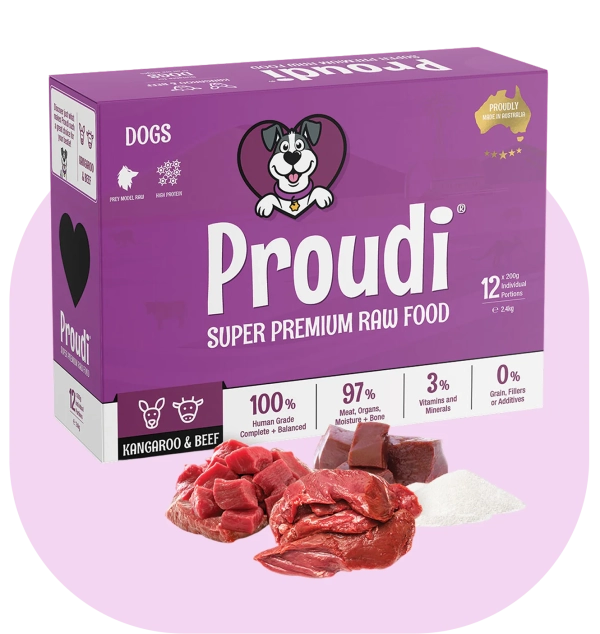 Proudi - Super Premium Raw Food for Dogs - Kangaroo & Beef