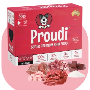 Proudi - Super Premium Raw Food for Dogs - Red Combo